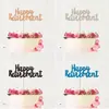 Tarjeta de Pastel de Jubilación con Purpurina Transfronteriza Decoración de Fiesta Temática de Jubilación Tarjeta de Pastel Tarjeta de Mesa de Postres