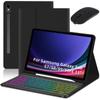 Teclado Bluetooth para Samsung Tab S9 FE 10.9 S7/S8/S9 11 Teclado Colorido com Retroiluminação Capa de Couro