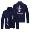 Primavera y Otoño Europeo y Americano Nuevo Para Usar Afuera Cuello Alto Salvaje Estampado de Logo de Coche Chaqueta Caballo Casual Juvenil Negocios Cremallera Chaqueta Deportiva