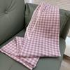 Calça de Pijama Feminina de Veludo Escovado Dupla Face, Nova Coleção Outono e Inverno Casual Xadrez Solta Tamanho Grande Calça de Casa Que Pode Ser Usada Fora