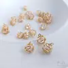 Acessórios Banhados a Ouro 14K Preserva-Cor Contas de Malha Bolsa de Bolas Pingente Grande de Zircônia Pulseira DIY Colar Clavícula Brincos Pingente de Joia