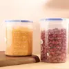 Caja de Almacenamiento Transparente de Plástico para Cereales de Cocina Cajas para Alimentos Secos Frascos de Almacenamiento Transparentes