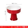 Prato de Apresentação Frio Artístico Bicolor Vermelho e Branco de Luxo Leve Estilo Chinês, Prato Criativo de Pato Assado de Alta Base, Resistente a Altas Temperaturas e Quedas