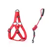 Conjunto de coleira e peitoral para cachorro com peitoral ajustável, alça acolchoada, guia redonda para passear com cães pequenos e médios, em estoque
