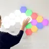 Luz de parede LED colorida com controle remoto de toque, luz de favo de mel, controle remoto colorido, luz quântica colorida para e-commerce transfronteiriço