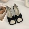 Zapatos Planos de Guisantes Franceses de Nicho Zapatos de Mujer 2024 Nuevo Primavera Viento Tardío Lazo Zapatos de Señora Abuela