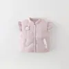 Colete de Penas para Bebê Menina Super Fofo de Coelho Leve Quente para Inverno Penugem de Pato Branco Roupa Exterior