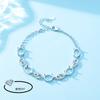 Versión coreana del brazalete de soporte vacío ovalado de personalidad de 7*9 mm, accesorios DIY de plata 925, soporte principal para 5 piedras con garra incrustadas, jade Duobao