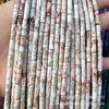 4 * 13mm natural imperador tubo de pedra contas soltas contas diy artesanal frisado pedra natural cilíndrica barril contas espaçador contas