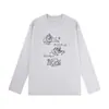Camiseta Básica de Manga Larga para Mujer 2025 Nueva Camiseta de Algodón Puro Holgada para Principios de Otoño Top Básico de Cuello Redondo Único