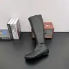 Botas de tacón alto para mujer, botines de punta redonda, cuero elástico suave, que aumentan la altura, sin cordones, ajustados, botas largas de moda sencillas para mujer