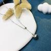 Plata S925 Realmente Muchos Colgante de Lino Collar de Cuentas Redondas Individuales Gris Plateado Cadena Clavicular Cadena Y Mejor Amiga de las Niñas Cumpleaños