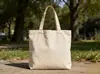 Bolsa de algodón de lona en blanco engrosada de fábrica con impresión de logotipo, bolsa de compras ecológica para publicidad corporativa DIY