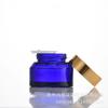 Frasco azul cru personalizado para creme com ombro inclinado 15g30g50g embalagem secundária cosmética frasco para máscara