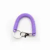 Llavero de Cuerda de Resorte de Plástico en Stock con Llavero de Resorte Metálico Colorido, Cadena de Cuerda Retráctil Anti-Pérdida, Portátil y Anti-Pérdida
