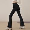 Pantalones Largos Deportivos de Gimnasio, Pilates, Entrenamiento, Running de Cintura Alta para Mujer, Falso Dos Piezas, Adelgazantes, Pantalones Falda de Yoga Acampanados