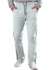 Pantalones de hombre a rayas con cordón transfronterizos Amazon talla europea nuevo primavera y otoño casual sueltos deportivos de pierna recta pants deportivos