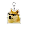 Chaveiro Acrílico Dupla Face para Pet Pingente de Expressão Sapo Cachorro Gatinho Criativo Ornamento