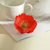 Cabeza de flor de amapola artificial de 7.5CM material para peinado de horquilla DIY accesorio para tocado broche para ropa accesorio para sombrero