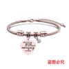 Pulseira Europa e Estados Unidos transfronteiriça pulseira osso de cobra de aço inoxidável amigas diamante rosa presente de feriado gravação pulseira de aço titânio