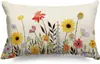 Transfronterizo Nuevo Primavera y Verano Girasol Coche Helado Flor Lino Estampado Cojín de Cintura Dormitorio Coche Decorativo Sofá