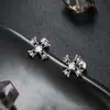 Pendientes de Cruz Incrustados con Diamantes Transfronterizos para Hombres, de Moda y Tendencia, Diseño de Nicho, Pendientes de Lujo Ligero para Mujeres, Pendientes de Cruz