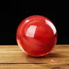 Atacado do Fabricante Bola de Cristal Vermelha Gravada Bola da Sorte Ornatos de Cristal da Sorte para Escritório Presentes para Escritório Sorte Feng Shui