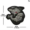 Versión Q Divertida Fitness Creativa Dibujo Animado Bordado Pokemon Dibujo Animado Insignia de Moral Decoración para Mochila Insignia de Velcro