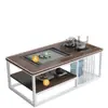 Mesa de Centro Sala de Estar Hogar Simple Moderno Oficina Mesa de Té Gongfu Juego de Té Juego Completo Mesa Integrada para Preparación de Té Simple