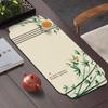 Novo Estilo Zen Chinês Arte do Chá Tapete de Mesa para Chá Doméstico Isolamento Térmico Anti-queimadura Tapete de Mesa Secagem Rápida Absorvente de Água Borracha Antiderrapante Suporte para Copo