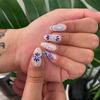 Unhas Vestíveis Transfronteiriças de Comércio Exterior, Adesivos de Unha de Aranha Preta Doce e Descolada Personalizados, Peças de Manicure Vestíveis, 24 Peças de Unhas Prontas