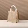 Bolsas de Lino Personalizadas, Bolsas Tote de Lino-Algodón-Yute, Bolsas de Almuerzo Ecológicas, Bolsas de Lona Personalizadas, Bolsas para Commuters con Impresión de Logo