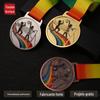 Medalha de pintura banhada a ouro de liga de zinco de metal personalizada de fábrica jogos esportivos medalha de competição de vôlei competitivo atacado