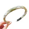 Diadema dulce a cuadros de dopamina para mujer, fresca y casual para el uso diario, diadema de corona alta para maquillaje y lavado de cara, accesorio para el cabello