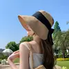 Sombrero de Sol de Estilo Coreano con Ala Ancha, Media Parte Superior, Protección Solar para Mujer, Sombrero de Sol para Exteriores de Verano, Protección UV, Sombrero de Sol Estilo Vacaciones