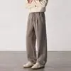 Pantalones Casuales para Hombre 2026 Otoño Nuevo Bolsillo con Cremallera Pierna Recta Pantalones Largos Versátil Casual Color Sólido Americano Peso Pesado