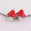 Pendente Decorativo de Cogumelo Pontilhado Artificial de Resina para Brincos DIY, Chaveiros, Bolsas e Acessórios de Joia