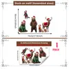 Festival de Navidad Múltiples Estilos Papá Noel Reno Pegatinas para Ventana Vidrio de Escaparate Puerta de Cristal Decoración Pegatinas Electrostáticas para Vidrio
