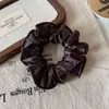 Goma para el pelo scrunchie de satén plisado de alta gama con bordes rizados, alta elasticidad, accesorio para el pelo que no daña para moño, banda elástica de nuevo estilo