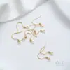 Accesorios de gancho para la oreja de acero de titanio que no se decoloran acero inoxidable simple clásico gancho para la oreja hecho a mano aretes DIY material para aretes de mano