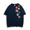 Ootd de Verano Camiseta de Manga Corta con Hombro Descubierto para Mujer 2025 Nueva Algodón Blanco Holgada Estilo Coreano Estilo Perezoso Top de Media Manga