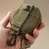 Bolsa de Monedas Colgante de Cintura de Color Sólido Simple Portallaves Mini Portátil Personal para Monedas Estuche para Audífonos Bolsa de Almacenamiento para Tarjetas