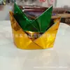 Lingote de papel colorido grande de fábrica, ferradura grande, lingote de ouro, lingote de ouro tesouro oficial, escudo de ouro, artigos funerários, cor