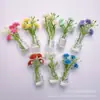 Jarrón Pequeño de Vidrio Luminoso Estéreo Cyber Celebre Adornos Pequeños Creativos DIY para Escritorio Decoraciones de Coche Accesorios de Resina Lote