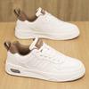 Zapatos de Hombre Otoño Nuevo Transpirable Versátil Blanco Tenis Casuales Estudiante Zapatos Deportivos de Suela Gruesa Zapatos Casuales Blancos Zapatos de Moda