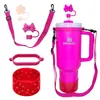 Botella de Agua Térmica Stanley Tapón Antipolvo Taza con Popote Tapa de Taza Correa de Mano Cordón para Botella de Agua Múltiples Estilos Versátiles Set