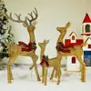 Arte em Ferro Natalina Transfronteiriça Enfeites de Rena Luminosos Decoração de Cena Decorações Vitrine Enfeites de Árvore de Natal