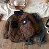 Chaqueta acolchada de algodón ligera para niño pequeño, bonita, invierno 2024, nueva, cárdigan grueso y cálido para niños y niñas, top para niños
