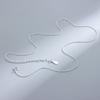 Collar de Plata Esterlina S925 para Mujer Sin Colgante Cadena Lisa Cadena Sencilla Cadena de Caja DIY Versátil Cadena para Clavícula Diseño de Lujo Accesible