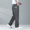 Jeans de Tencel para Hombre, Estilo Delgado de Verano, Rectos Holgados de Pierna Ancha, Pantalones Casuales para Hombre de Talla Grande, Pantalones Largos Ultradelgados de Seda de Hielo